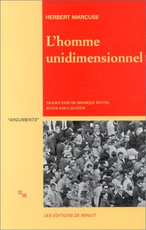 L HOMME UNIDIMENSIONNEL, de Marcuse | portada del libro