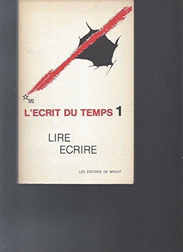 ECRIT DU TEMPS 01 LIRE M, de COLLECTIF | portada del libro