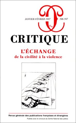 CRITIQUE 596 597 L ECHANGE, de Collectif | portada del libro
