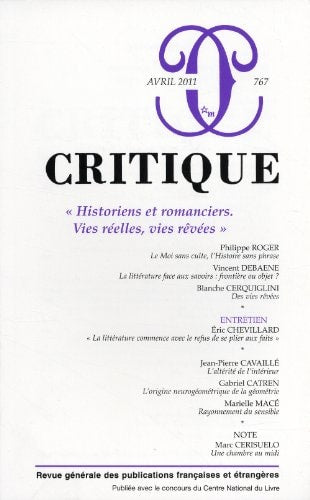 REVUE CRITIQUE 767, de Philippe Roger | portada del libro