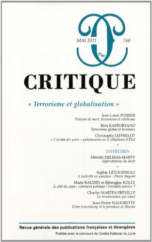 REVUE CRITIQUE 768, de Jean-Louis Poirier | portada del libro