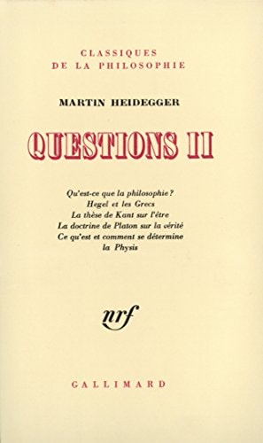 QUESTIONS T2, de Martin Heidegger | portada del libro