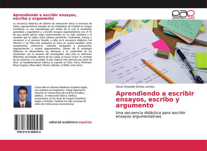 APRENDIENDO A ESCRIBIR ENSAYOS ESCRIBO Y ARGUMENTO | portada del libro