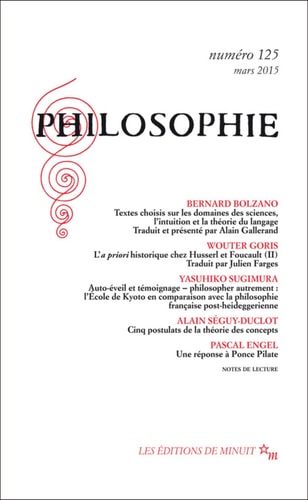 PHILOSOPHIE 125, de Bernard Bolzano | portada del libro