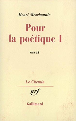POUR LA POETIQUE T1, de Henri Meschonnic | portada del libro