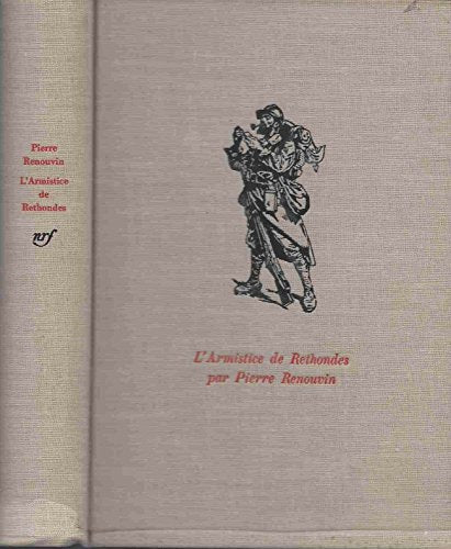 L'ARMISTICE DE RETHONDES, de Renouvin | portada del libro