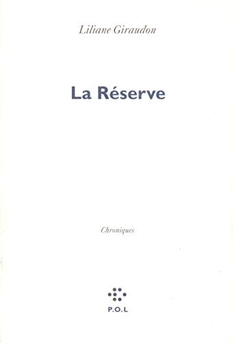 RESERVE, de Giraudon | portada del libro