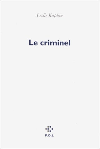 CRIMINEL, de Kaplan | portada del libro