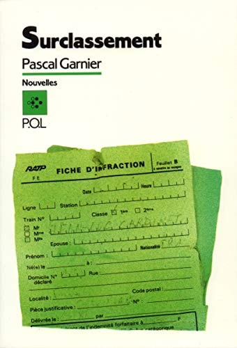 SURCLASSEMENT, de Pascal | portada del libro