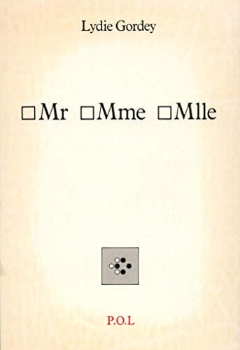 MR MME MLLE, de Lydie Gordey | portada del libro