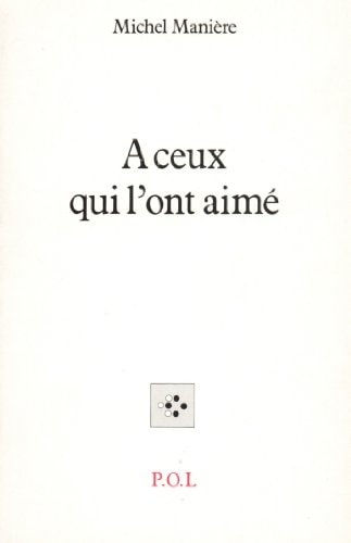 A CEUX QUI L'ONT AIME, de Manière | portada del libro