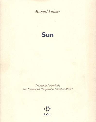 SUN, de Michael Palmer (poète).) | portada del libro