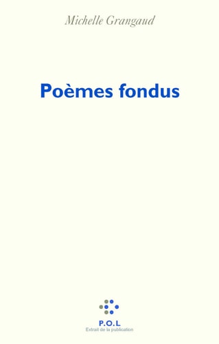 POEMES FONDUS, de Michelle Grangaud | portada del libro