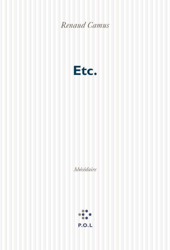ETC., de Renaud Camus | portada del libro