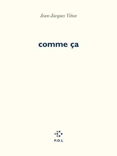 COMME CA, de Jean-Jacques Viton | portada del libro
