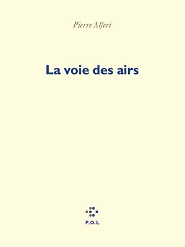 VOIE DES AIRS, de Pierre Alferi | portada del libro
