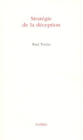 STRATEGIE DE LA DECEPTION, de Paul Virilio | portada del libro