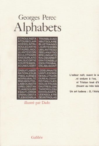 ALPHABETS, de PEREC GEORGES | portada del libro