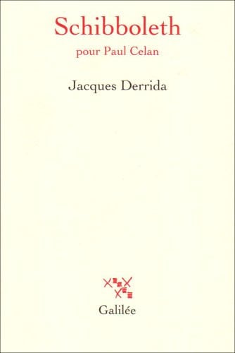 SCHIBBOLETH NED, de DERRIDA J | portada del libro