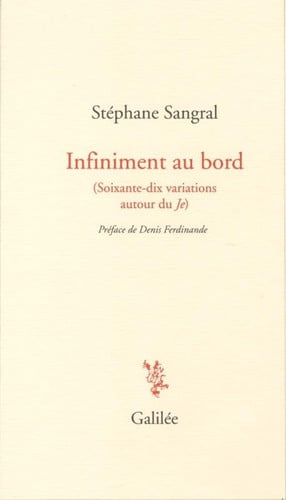 INFINIMENT AU BORD, de SANGRAL STEPHAN | portada del libro