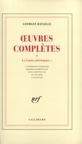 OEUVRES COMPLETES T5, de Georges Bataille | portada del libro