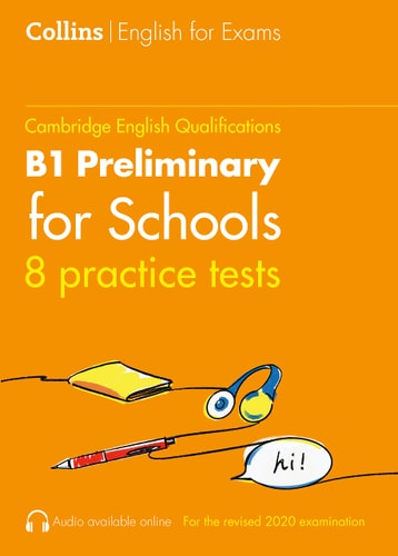 COLLINS PRACTICE TESTS B1 KEY FOR SCHOOLS, de Peter Travis | portada del libro