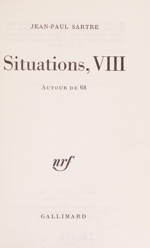 SITUATIONS T8, de Jean-Paul Sartre | portada del libro