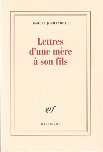 LETTRES D'UNE MERE A SON FILS, de Jouhandeau | portada del libro