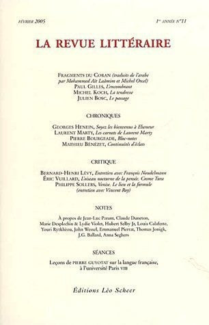A REVUE LITTERAIRE N°11 FEVRIER 2005, de Pierre Bourgeade | portada del libro