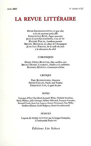 A REVUE LITTERAIRE N°12, de Léo Scheer | portada del libro