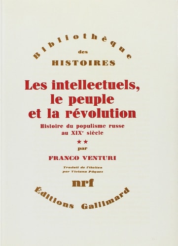LES INTELLECTUELS LE PEUPLE ET LA REVOLUTION T2, de Venturi | portada del libro