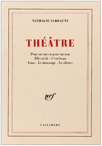 THEATRE, de Sarraute | portada del libro