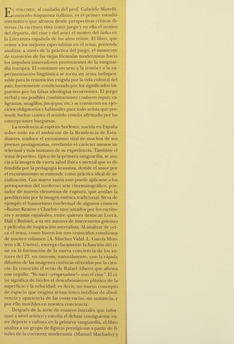 LUDUS. CINE, ARTE Y DEPORTE EN LA LITERATURA ESPAÑOLA DE VAN, de MORELLI | portada del libro