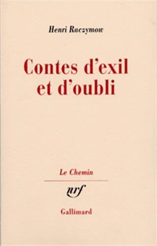 CONTES D'EXIL ET D'OUBLI, de Raczymow | portada del libro