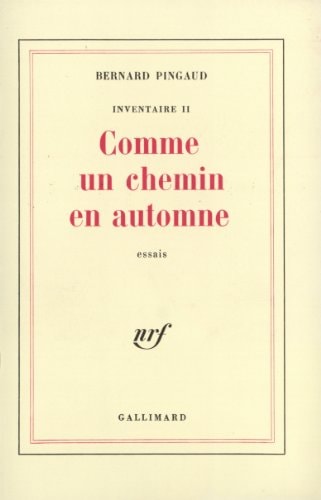 COMME UN CHEMIN EN AUTOMNE, de Bernard Pingaud | portada del libro