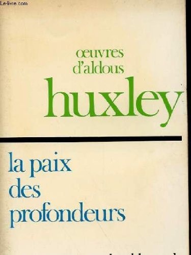 PAIX DES PROFONDEURS, de Huxley | portada del libro