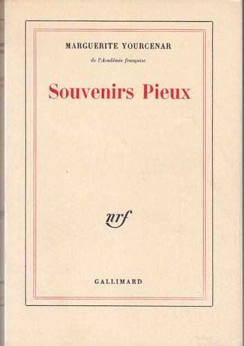 SOUVENIRS PIEUX, de Yourcenar | portada del libro