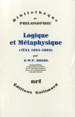 LOGIQUE ET METAPHYSIQUE, de Georg Wilhelm Friedrich Hegel | portada del libro