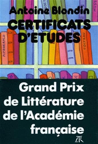 CERTIFICATS D'ETUDES, de Antoine Blondin | portada del libro