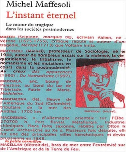 L'INSTANT ETERNEL, de Michel Maffesoli | portada del libro