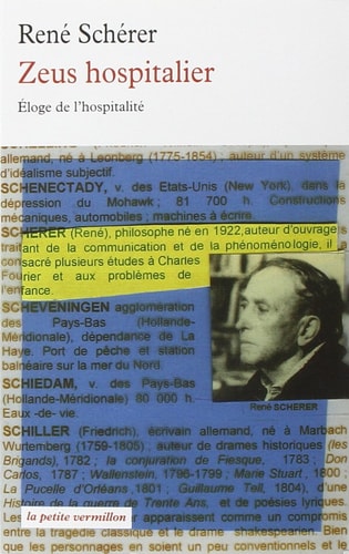 ZEUS HOSPITALIER, de René Schérer | portada del libro