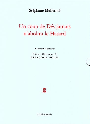 UN COUP DE DES JAMAIS N'ABOLIRA LE HASARD, de Mallarmé | portada del libro