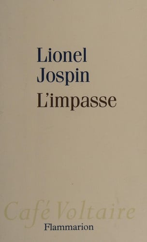 'IMPASSE, de JOSPIN LIONEL | portada del libro