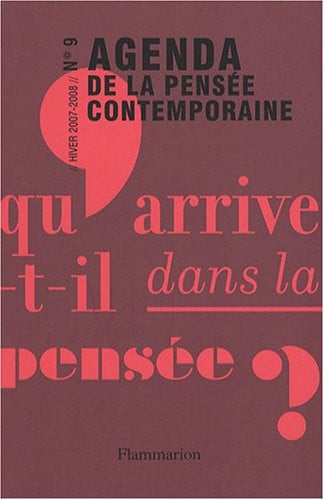 GENDA DE LA PENSEE CONTEMPORAINE N°9, de JULLIEN FRANCOIS | portada del libro