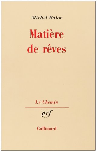 MATIERE DE REVES, de Butor | portada del libro