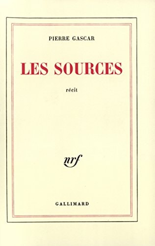 LES SOURCES, de Gascar | portada del libro