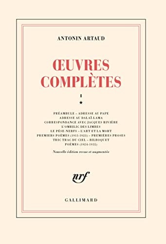 OEUVRES COMPLETES T1-1, de Antonin Artaud | portada del libro