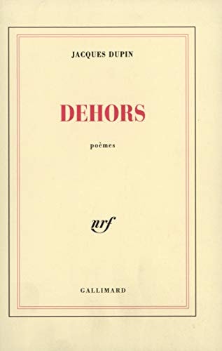 DEHORS, de Jacques Dupin | portada del libro