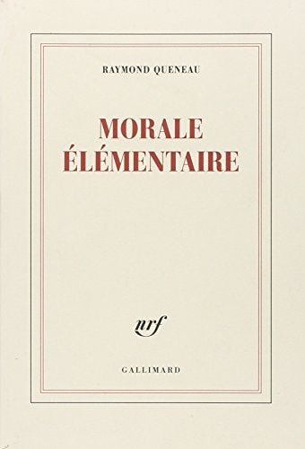 MORALE ELEMENTAIRE, de Queneau | portada del libro