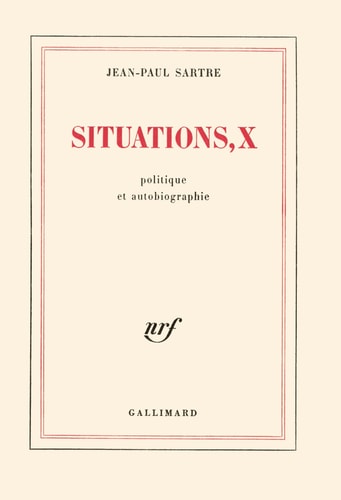 SITUATIONS T10, de Sartre | portada del libro